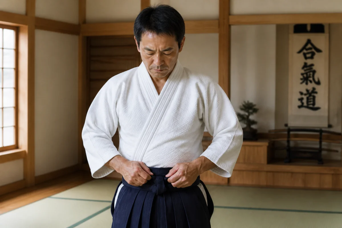 comment mettre un hakama aikido