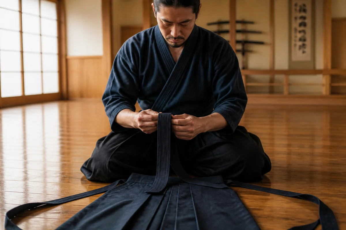 comment plier hakama