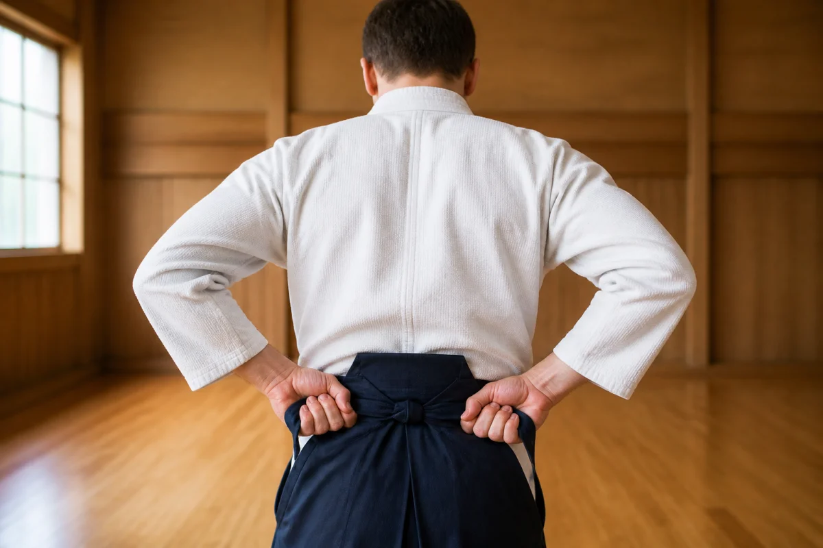 comment mettre un hakama aikido